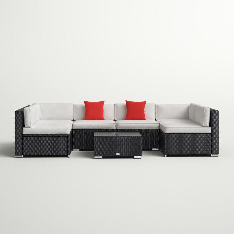 Carmelo 6 piece rattan outlet sectional